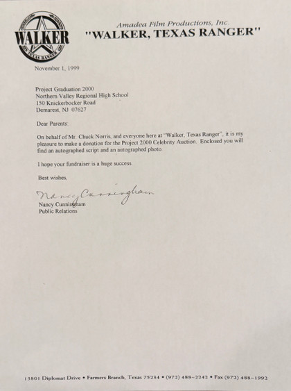 WALKER, TEXAS RANGER – Cast-Signed "Evil In The Night" Script