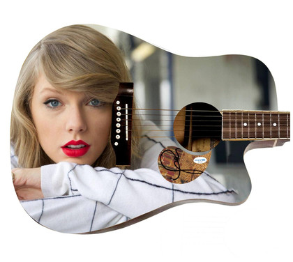Taylor Swift Autographed Custom 1/1 "No Rest For the Wicked" Acoustic Graphics Guitar