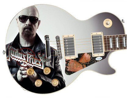 Judas Priest Rob Halford Signed "Metal God" Custom Graphics Guitar – ACOA Authenticated