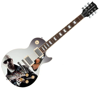 Judas Priest Rob Halford Signed "Metal God" Custom Graphics Guitar – ACOA Authenticated
