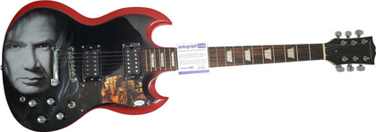 Megadeth Dave Mustaine Signed 1/1 Hand-Airbrushed Painting Guitar – ACOA Authenticated