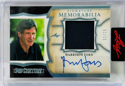 Harrison Ford 11 of 15 Leaf Signature and Memorabilia card