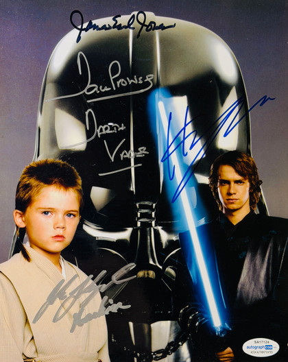 James Earl Jones, Dave Prowse, Jake Lloyd & Hayden Christenson 8x10