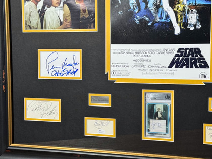 11 AUTOS Hamill Ford Fisher Oz Guiness Jones Prowse Baker Mayhew Daniels Bullock Framed