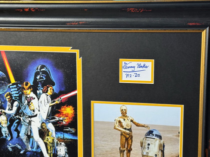 11 AUTOS Hamill Ford Fisher Oz Guiness Jones Prowse Baker Mayhew Daniels Bullock Framed