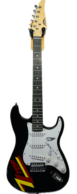 Dusty Hill ZZ Top Electric  Guitar w/ Hand Drawn Sketch