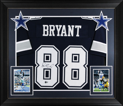 Dez Bryant Authentic Signed Navy Pro Style Framed Jersey BAS Witnessed