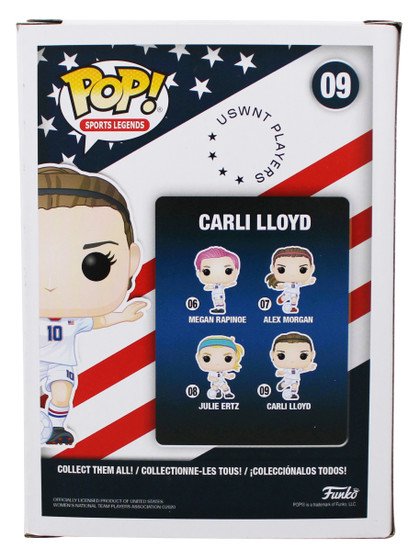 Carli Lloyd USA Soccer Authentic Signed #09 Funko Pop Vinyl Figure JSA #CE80205