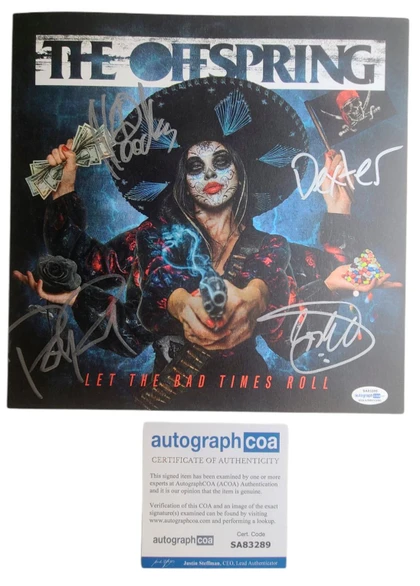 The Offspring Let The Bad Times Roll Signed Album – ACOA Authenticated (Version 4)