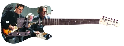 Vince Gill w Eric Clapton Autographed Custom Graphics Photo Guitar ACOA