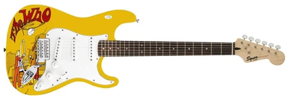 The Who Pete Townshend Signed Fender 1/1 Custom Graphics Photo Guitar ACOA Version 3