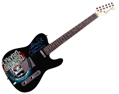 Lynyrd Skynyrd Artimus Pyle Signed Photo Graphics Guitar Exact Proof ACOA Version 4