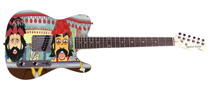 Cheech And Chong Signed Weed 420 Pot Graphics Photo Poster Autographed Guitar