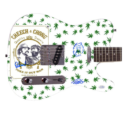 Cheech And Chong Up In Smoke Still Smoking Graphics Photo Poster Autographed Guitar