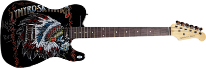 Lynyrd Skynyrd Signed Autographed Custom Graphics Guitar AFTAL UACC ACOA