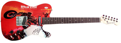 Meat Loaf Autographed Bat Out Of Hell Album LP Graphics Guitar Exact Video Proof Version 1