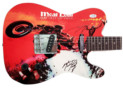 Meat Loaf Autographed Bat Out Of Hell Album LP Graphics Guitar Exact Video Proof Version 5