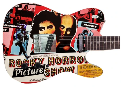 Meat Loaf Autographed Rocky Horror Graphics Guitar Exact Video Proof ACOA Witness ITP