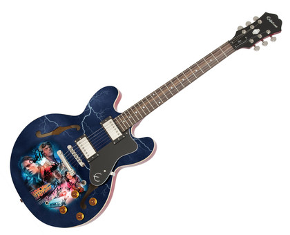 Back To The Future Cast Signed Graphics Photo Poster Autographed Guitar ACOA