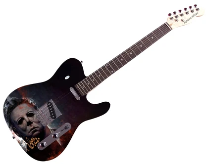 Nick Castle Signed Halloween Michael Myers Photo Guitar Exact Proof ACOA Version 4