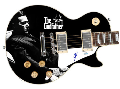 Al Pacino Signed Custom Graphics 1/1 Photo Guitar ACOA