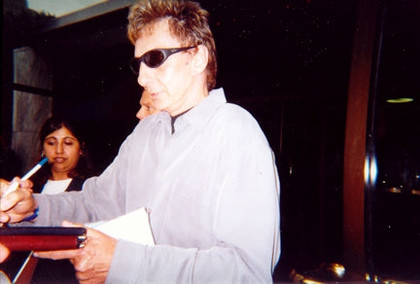 Barry Manilow Epiphone Autographed Custom Photo Graphics Guitar ACOA