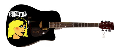 Blondie Debbie Harry Signed 1/1 Custom Graphics Guitar ACOA