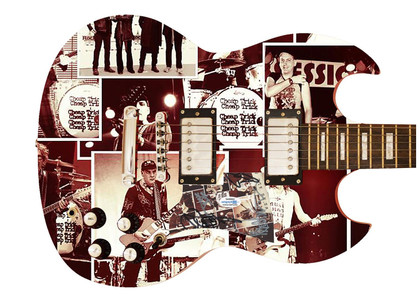 Cheap Trick Signed Autographed Custom Photo Graphics Guitar ACOA ACOA Version 2