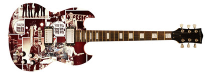 Cheap Trick Signed Autographed Custom Photo Graphics Guitar ACOA ACOA Version 2