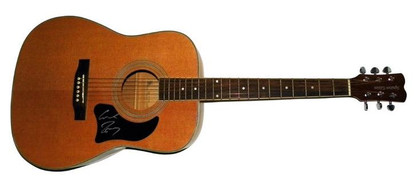 Cowboy Troy Signed Autographed Natural Acoustic Guitar RD C