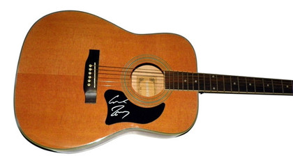 Cowboy Troy Signed Autographed Natural Acoustic Guitar RD C