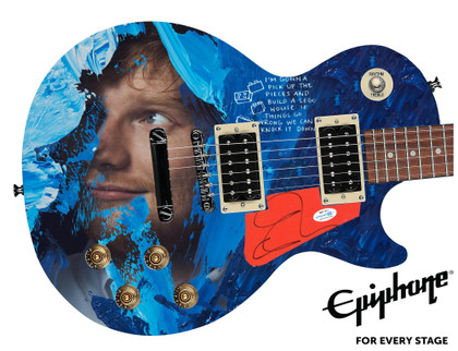 Ed Sheeran Autographed Gibson Epiphone Les Paul Graphics Guitar ACOA