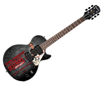 George Thorogood Signed Custom Graphics Gibson Epiphone Guitar ACOA