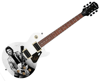 George Thorogood Epiphone Autographed Custom Photo Graphics Guitar ACOA