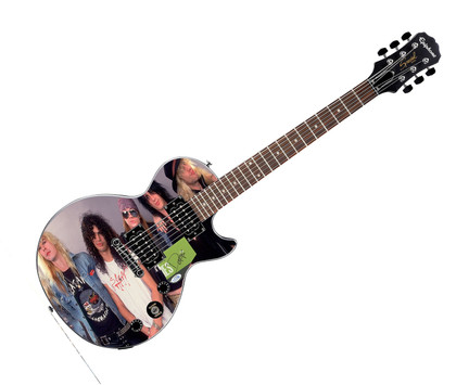 Guns N Roses Duff Mckagan Autographed Epiphone Les Paul Photo Graphics Guitar ACOA
