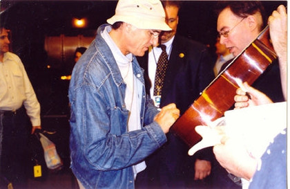 James Taylor Signed Autographed Airbrushed Acoustic Guitar ACOA ACOA