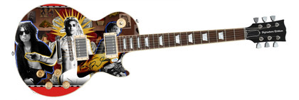 Jane?s Addiction Perry Farrell Signed 1/1 Custom Graphics Guitar ACOA