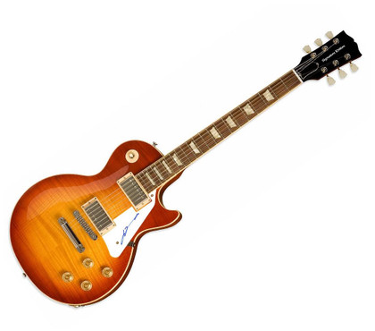 John Travolta Signed Autographed Sunburst Guitar