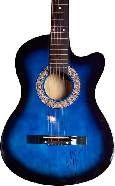 Jordan Davis Signed Placid Blue Acoustic Guitar