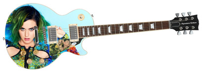 Katy Perry Signed Custom Graphics 1/1 Photo Guitar ACOA