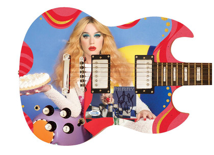 Katy Perry Smile Signed Autographed Custom Photo Graphics Guitar ACOA ACOA