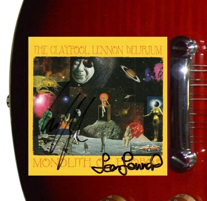 Les Claypool Sean Lennon Autographed X2 Monolith Of Phobos 12 String LP Guitar U