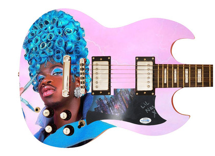 Lil Nas X Signed Autographed Custom Photo Graphics Guitar ACOA ACOA Version 2