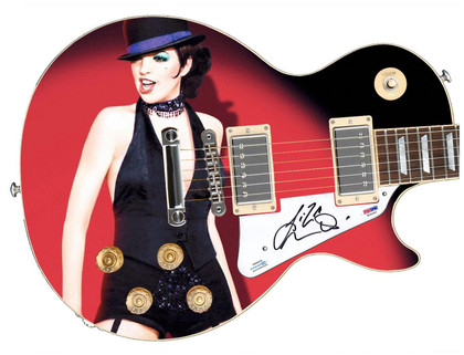 Liza Minnelli Signed Autographed 1/1 Custom Graphics Photo Guitar ACOA