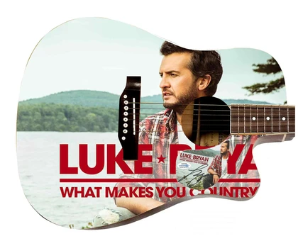 Luke Bryan What Makes You Country Tour Autographed Custom Photo Graphics Guitar ACOA