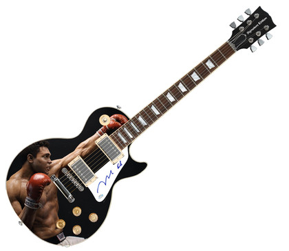 Muhammad Ali Signed Custom Graphics 1/1 Photo Guitar ACOA