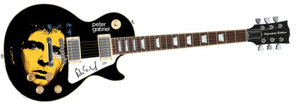 Peter Gabriel Signed Autographed 1/1 Custom Graphics Photo Guitar ACOA