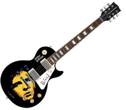 Peter Gabriel Signed Autographed 1/1 Custom Graphics Photo Guitar ACOA