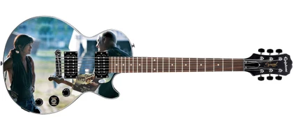 Polly Samson Autographed w David Gilmour Epiphone Les Paul Photo Graphics Guitar