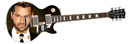 Ricky Martin Signed Autographed Custom Photo Graphics Guitar ACOA
